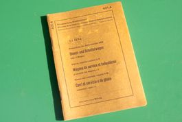 Broschur 401.4 Verzeichnis Dienst- + Schotterwagen SBB, 1974