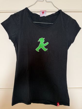 Original AMPELMANN Berlin T-Shirt Schwarz Gr. 2XS Bio