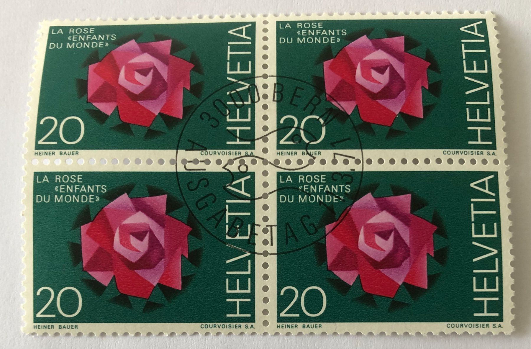 Tutti i francobolli: 4 er Block Nr.492 mit Vollstempel Bern – Usato da Aarau venduto da Billa007
