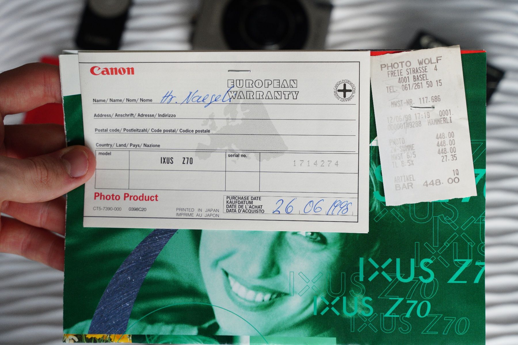 Canon Kamera: Nanon IXUS Z70 - 23-69mm + Remote Controller RC-5 – Defekt aus Dagmersellen von sim_zqh8 2
