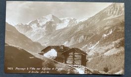 Paysage à Villa sur Evolène et Pigne d' Arolla ca. 1930