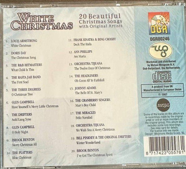 CD: White Christmas CD - 20 Weihnachtslieder Originalinterpreten – Usato da Beringen venduto da Mantafisch1 1