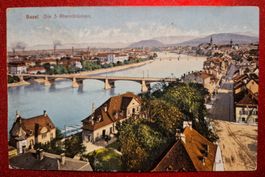 Basel - Die 3 Rheinbrücken 1907