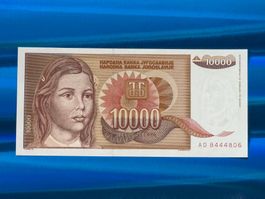 Belgrad 1992 - Jugoslawien - 10000 Dinara UNC