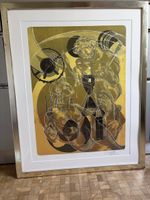 Lithographie Zeitmessung Hans Erni 91/150 gerahmt 1999