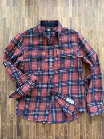 RRL checked flannel workshirt / S