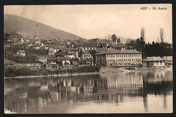 Cartoline postali: AK St. Aubin, Teilansicht, 1911 – Usato da Berlin venduto da bartko-reher