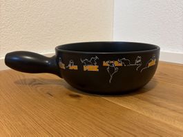 Lander Fondue Caquelon Keramik schwarz