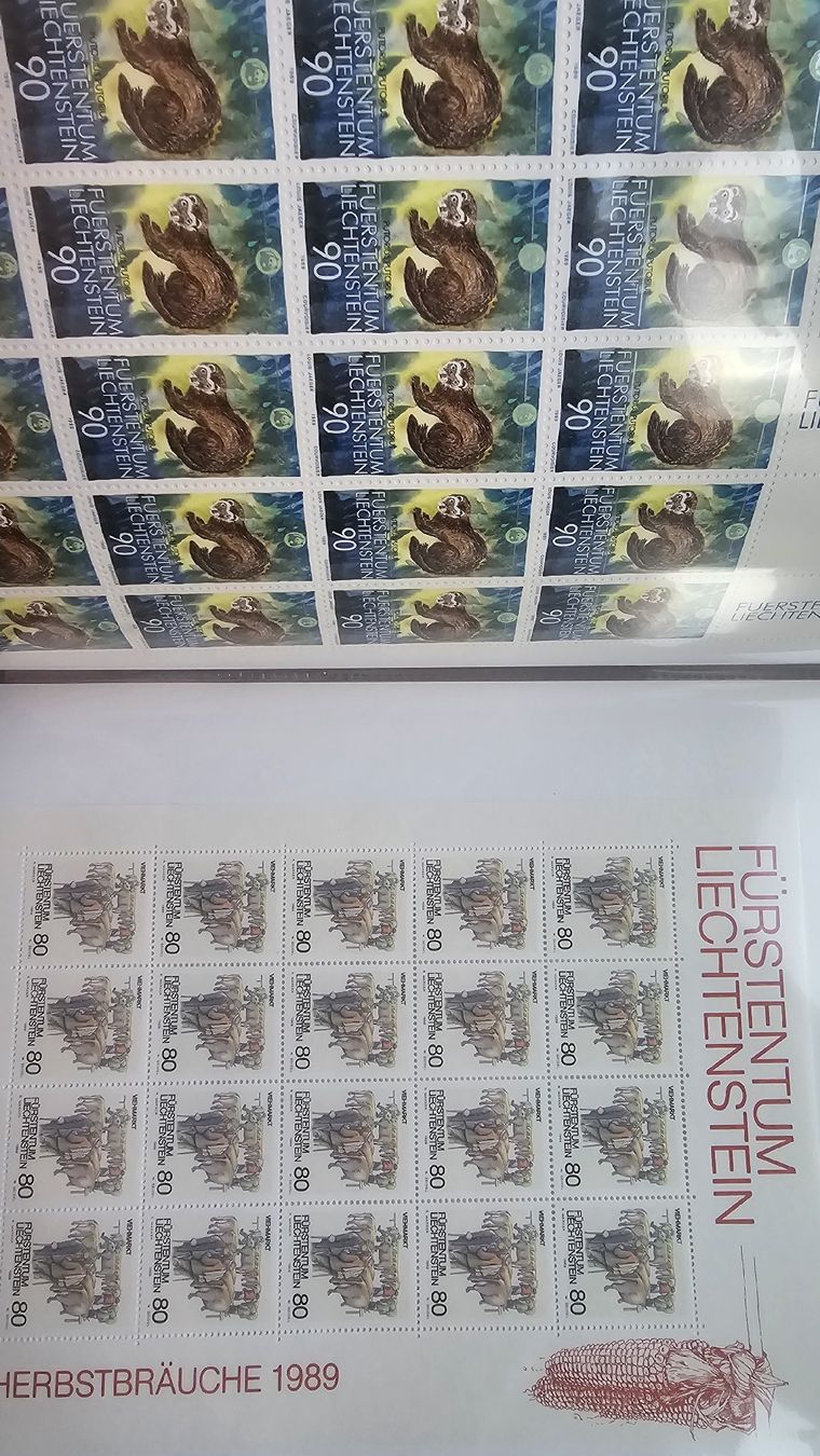 Tutti i francobolli: >65 Bögen postfrisch Liechtenstein Briefmarken FL Bogen – Nuovo e nell'imballaggio originale da Zürich venduto da ZH-Vintage 2