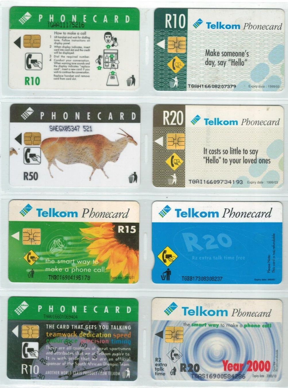 Schede telefoniche: 8 Telefonkarten Südafrika – Usato da Zürich venduto da Tolima194 1