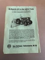 Antike Traktorenwerbung Hürlimann mit Zettmaschine
