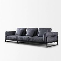 Design 2-Sitzer Sofa aus Nappaleder, individuell anpassbar