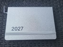 Taschenkalender 2027 Silber/glitzer neuwertig