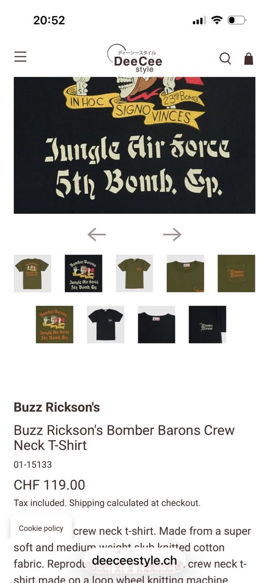 T-shirt: Buzz Rickson Loop Wheeler Tee - XXL  – Nuovo (secondo la descrizione) da Volketswil venduto da Alisandra77 4
