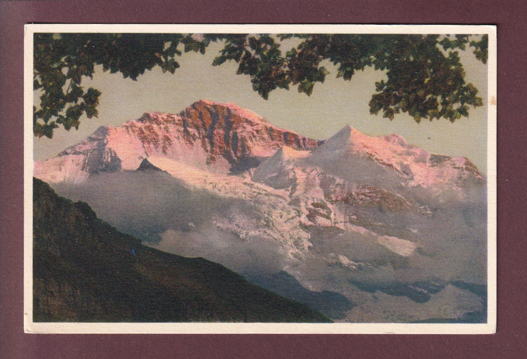 Ansichtskarten: JUNGFRAU Abendrot - 1939 – Gebraucht aus Pully von nicecards