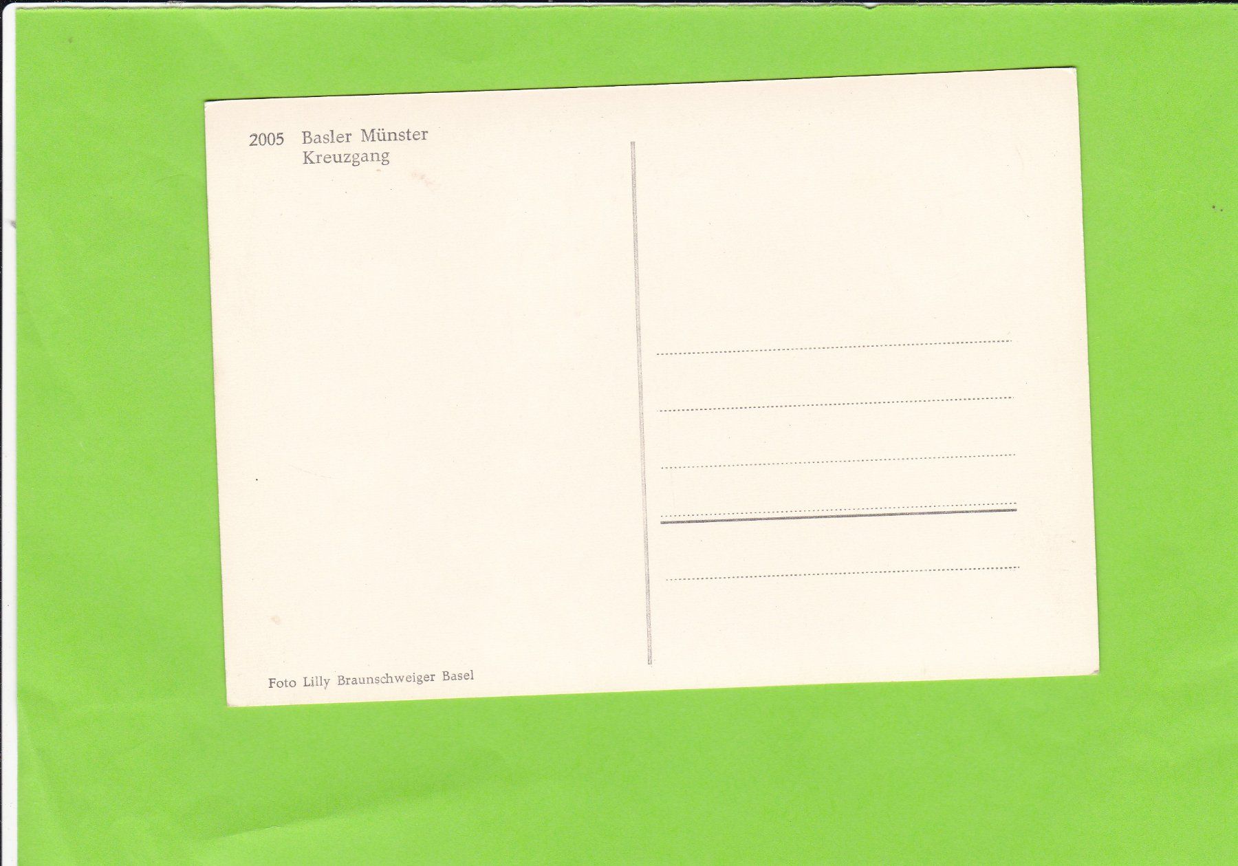 Cartoline postali: Basler Münster-Kreuzgang – Usato da St. Peterzell venduto da neckertal 1