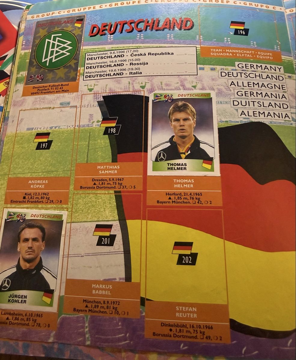 Panini Sammelbilder & Trading cards: Panini Album EM 96 – Gebraucht aus Baden von Goldbaum 3