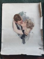Affiche ancienne "The first kiss" 1915