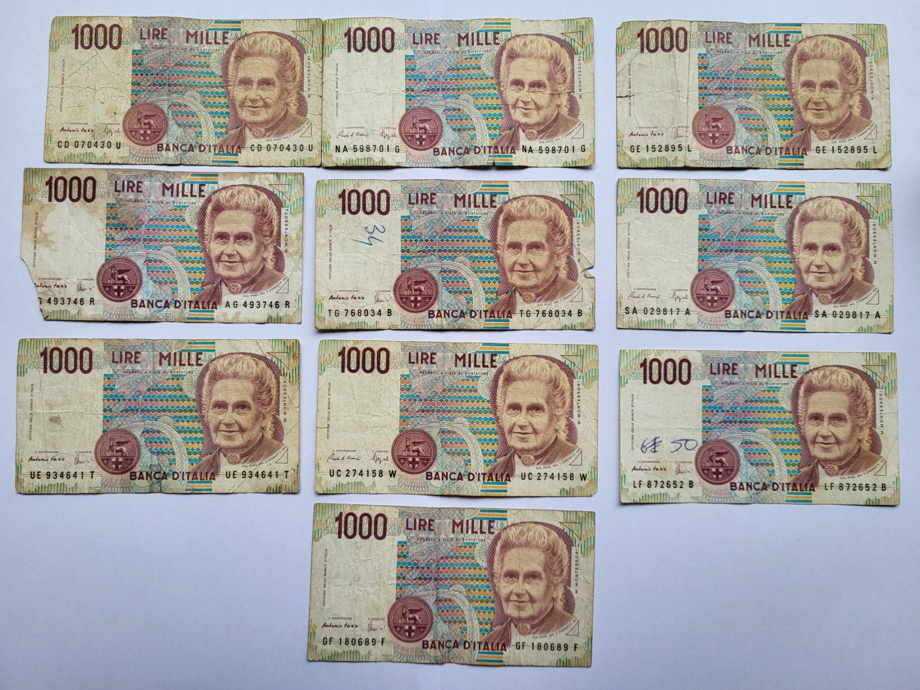 Billets de banque: Banknoten aus Italien – D'occasion à Pravidondaz par