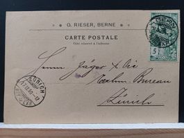 Ganzsache 1900, G.Rieser, Berne