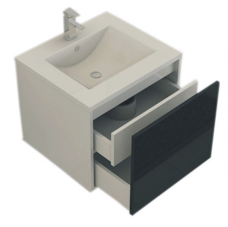 Mobili per bagno: Badmöbelset 'Linz' in schwarz - hoc – Nuovo e nell'imballaggio originale da Herbertingen venduto da jet-line-e-trade 4