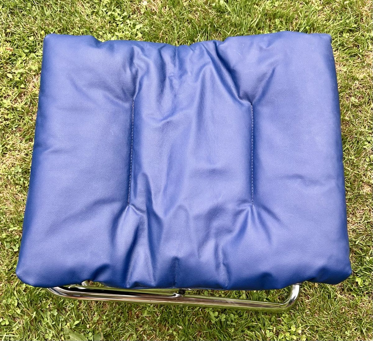 Fiam Sgabelli: Chico Outdoor-Hocker, Chrom - Schwarz - Blau – Usato da Hunzenschwil venduto da Madachica 5