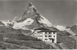 P 210 Zermatt, Hotel Riffelberg mit Matterhorn, ≈ 1940