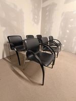 4er Set Lederstühle von Team by Wellis, schwarz