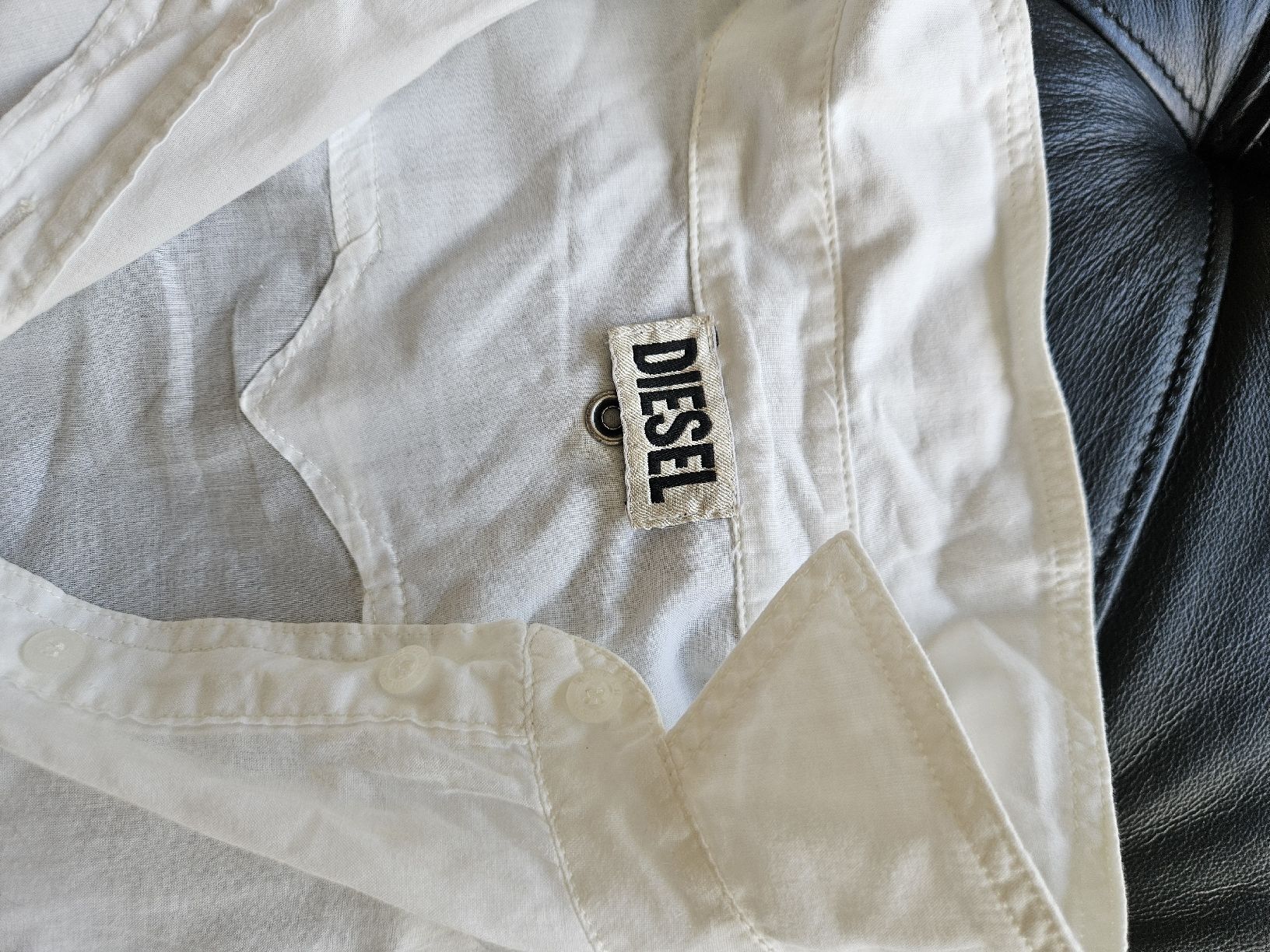 Diesel Camicette: DIESEL Oversize Hemdbluse / Poncho-Bluse Weiss – Usato da Windisch venduto da maggee 2
