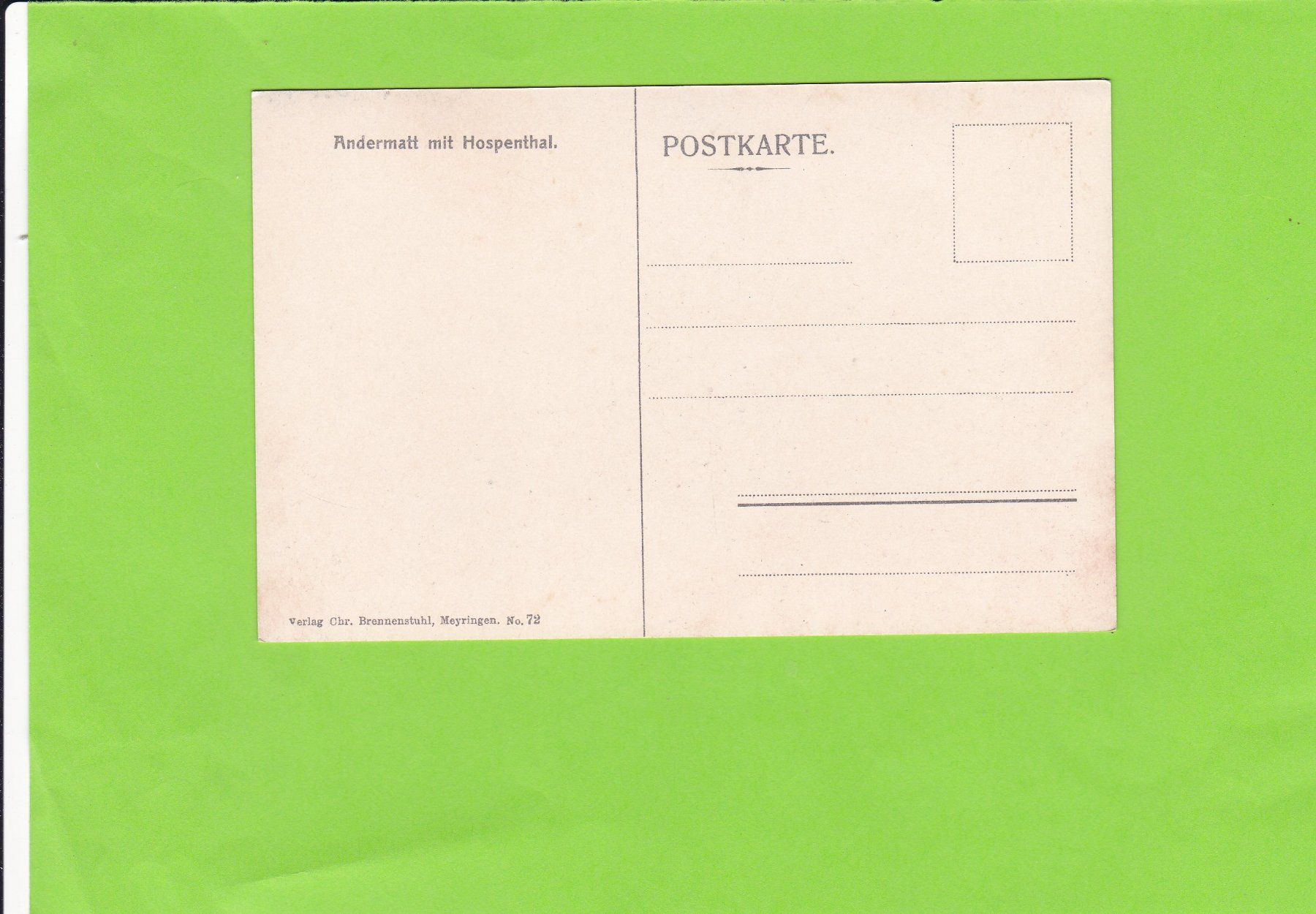 Cartoline postali: Andermatt mit Hospenthal – Usato da St. Peterzell venduto da neckertal 1