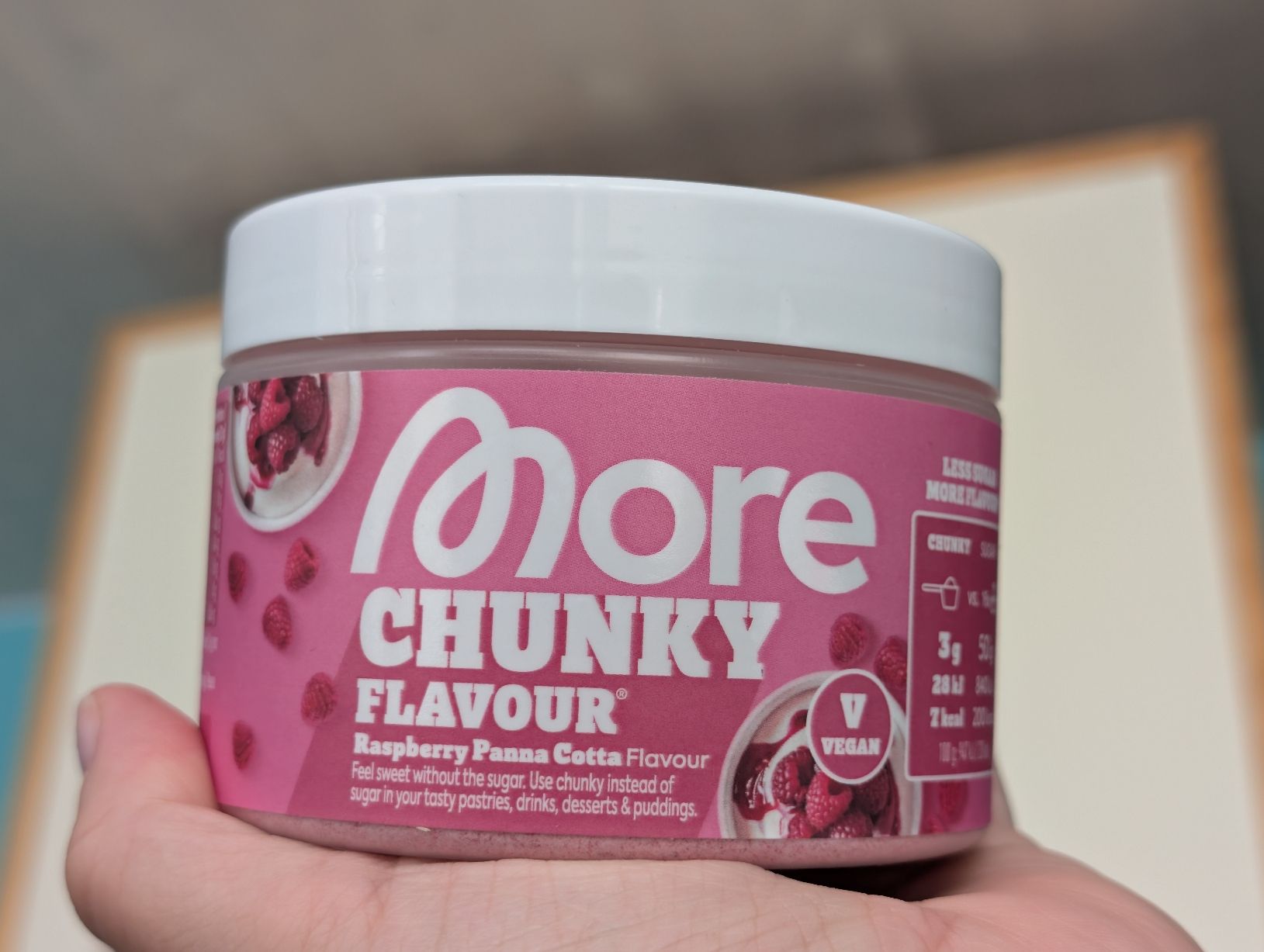 More Nutrition Cibi & Specialità: More Chunky Flavour Himbeer Panna Cotta – Nuovo (secondo la descrizione) da Kleinandelfingen venduto da ginaaks