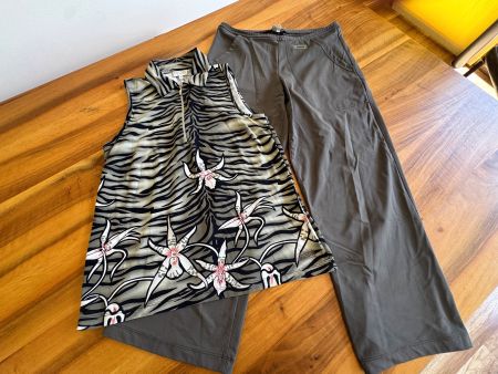 MDC Golfset Golftop Golfhose mit Safari-Print Top Gr 38 TOP!