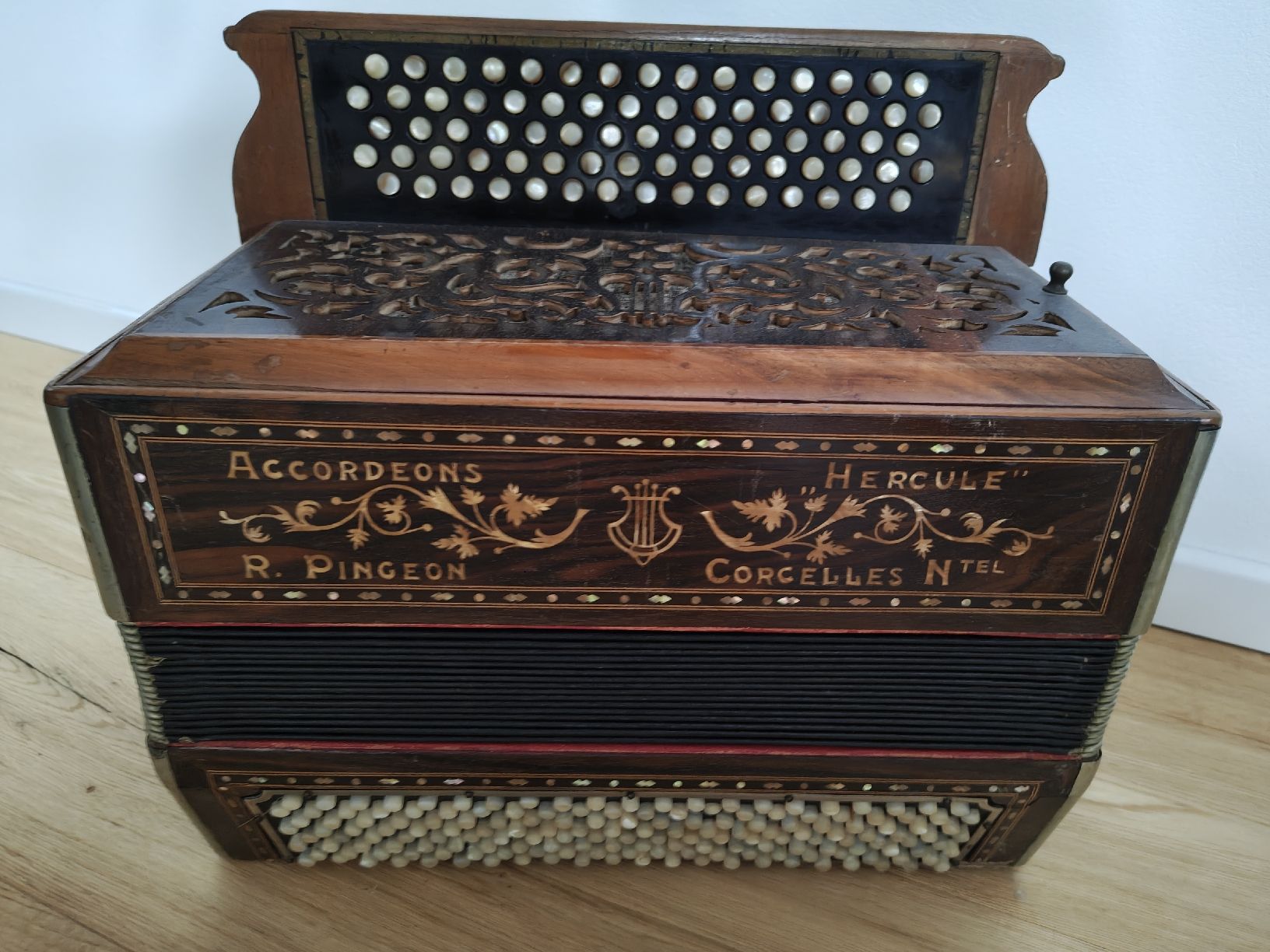 Strumenti musicali: Accordéon Ancien Hercule R.Pingeon Corcelle – Difettoso da Fontainemelon venduto da ad_ 2