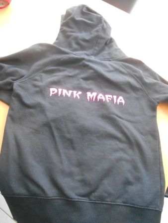 Schwarze Kapuzen-Sweatjacke Gr. M