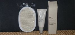 Nommon Instant Glow Up, Primer golden shimmer, loofah, glow