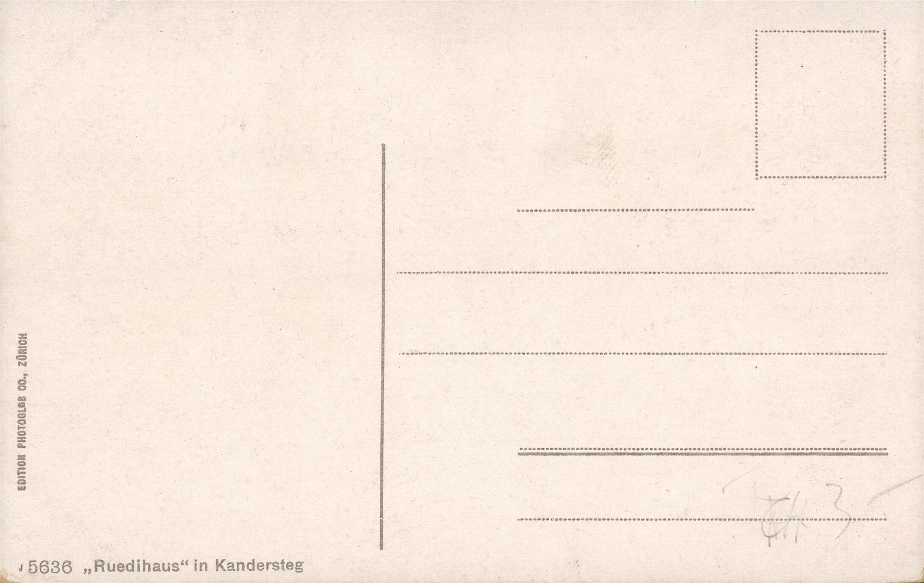 Cartoline postali: AK Kandersteg _ Ruedihaus – Usato da Eggersriet venduto da stamp303 1