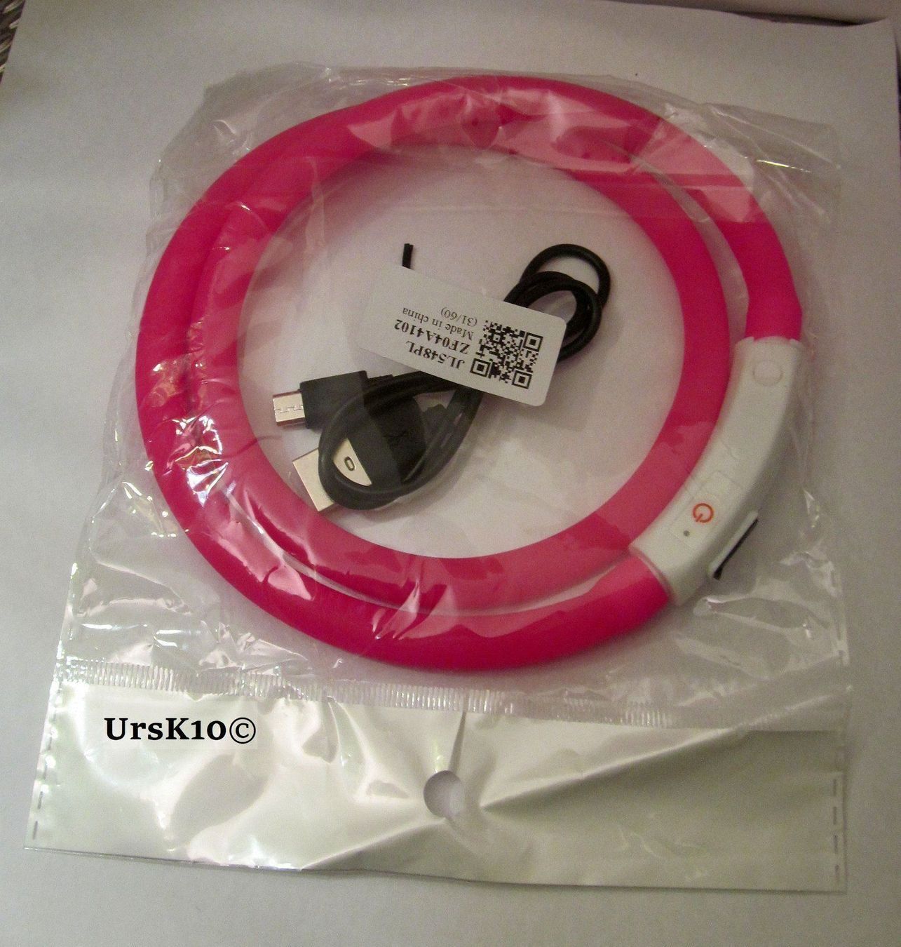 Leine & Halsband: NEU LED Leucht - Halsband USB Rosa – Neu und originalverpackt aus St. Margarethen TG von ursk10 3