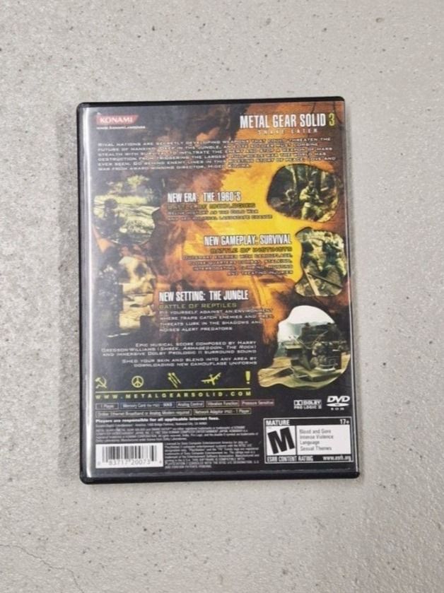 Sony Giochi: 💥PS2 - Metal Gear Solid 3 - Snake Eater / NTSC | U/C – Usato da Volken venduto da Ratcatcher 1