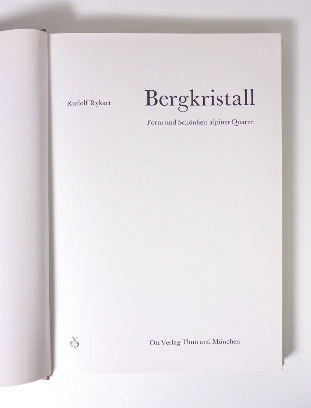 Bücher: Rudolf Rykart: Bergkristall – Gebraucht aus Erschwil von taglang