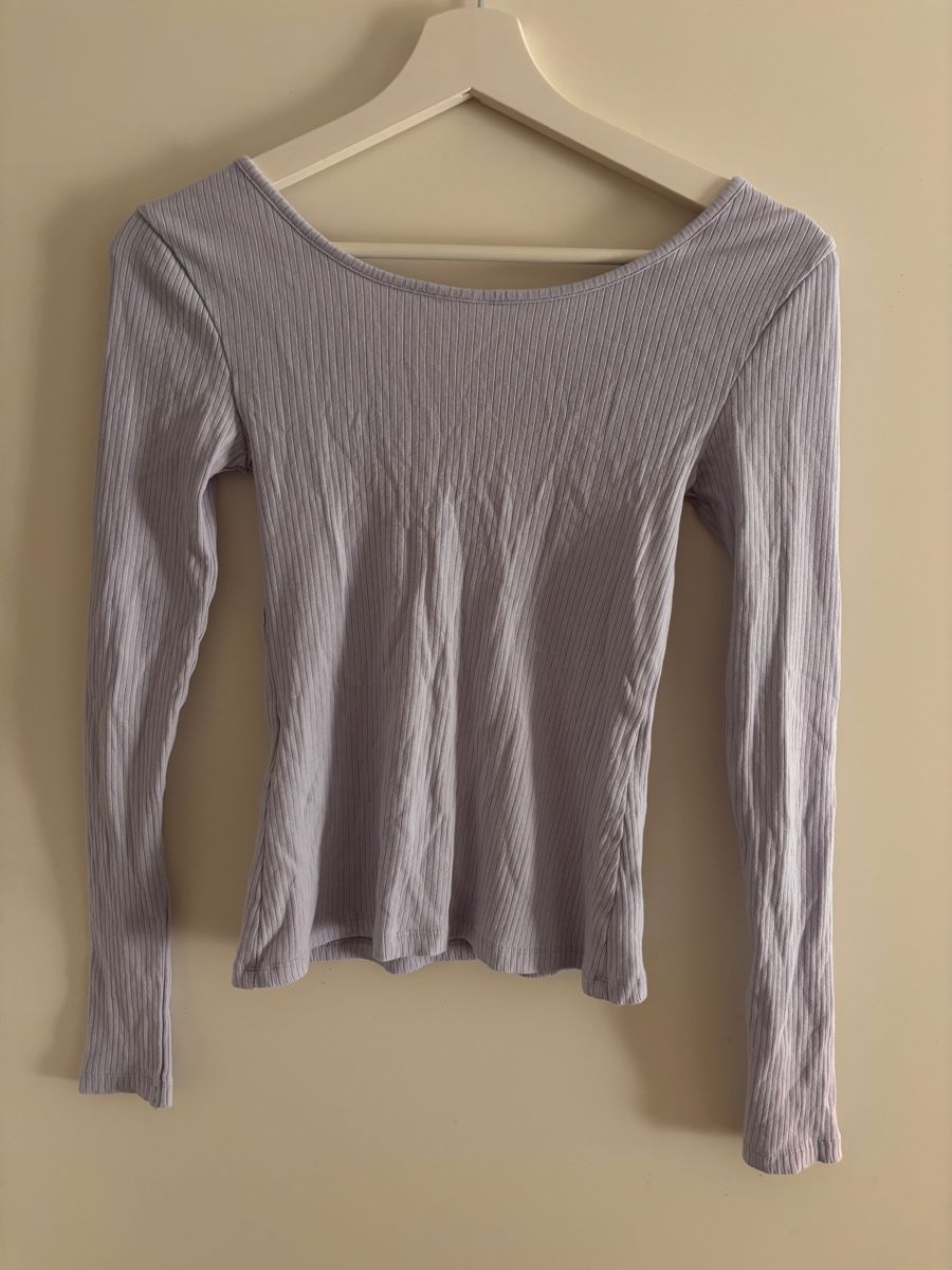T-shirt: Langarmshirt hellviolett gerippt – Usato da Lausen venduto da Claudj1 1