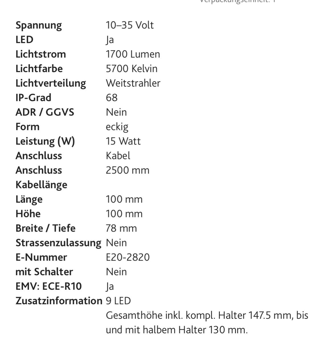 Fari: LED Arbeitsscheinwerfer WAS 12/24 V – Nuovo (secondo la descrizione) da Cressier FR venduto da schmidli010 3
