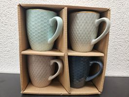 Neu - Kaffeetassen H:10.5cm 4Stk (Verp. Beschädigt)