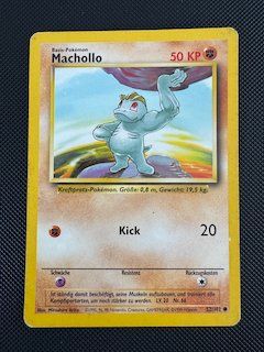 Pokémon Carte collezionabili: Machop (Machollo) Pokémon Base Set DE 52/102 – Usato da Dübendorf venduto da d_h_dlr5