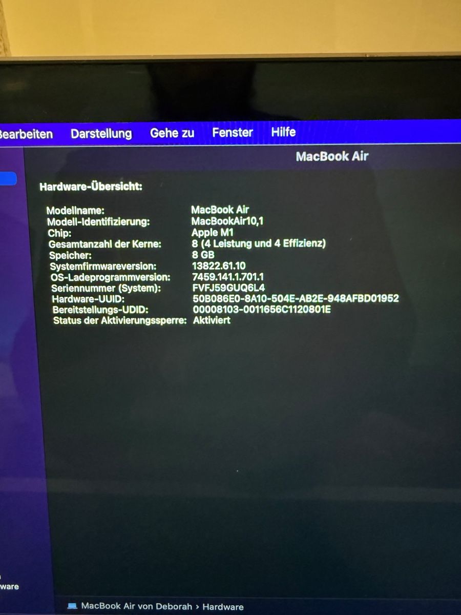 Apple Notebooks: Apple MacBook Air M1 – Gebraucht aus Aarburg von spa_7889 3