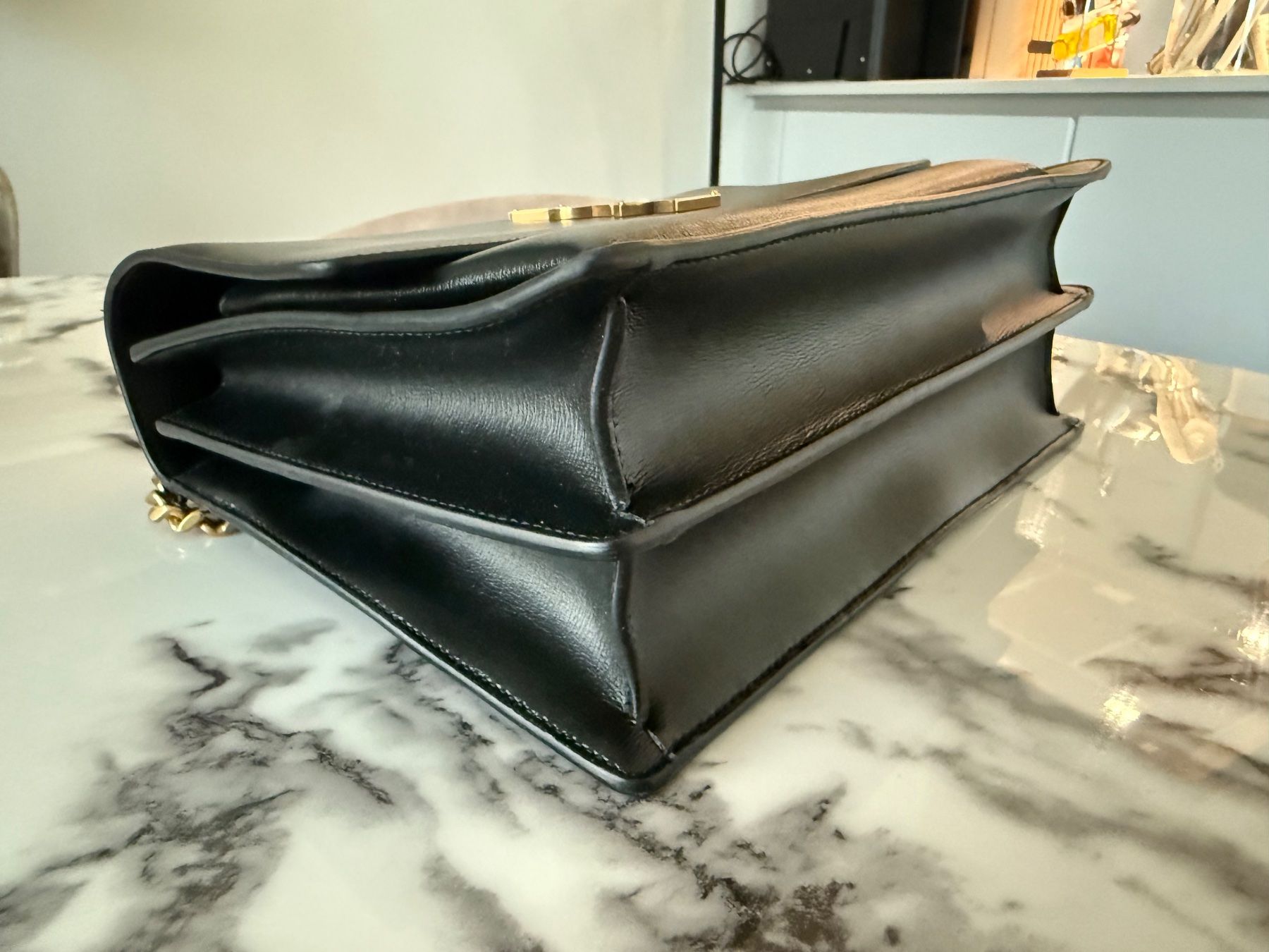 Saint Laurent Borse da donna: Yves Saint Laurent Sunset Medium Glattleder Schwarz – Nuovo (secondo la descrizione) da Zürich venduto da StavesBest 5