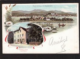 Litho Insel Ufenau SZ , Gasthaus zum Schiff Unter-Pfäffikon 