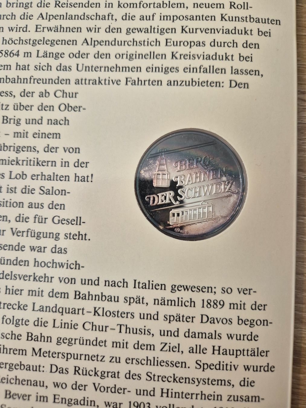 Medaglie: Bergbahnen der Schweiz Rhätische Bahn – Usato da Luzern venduto da Vreneli_1 2