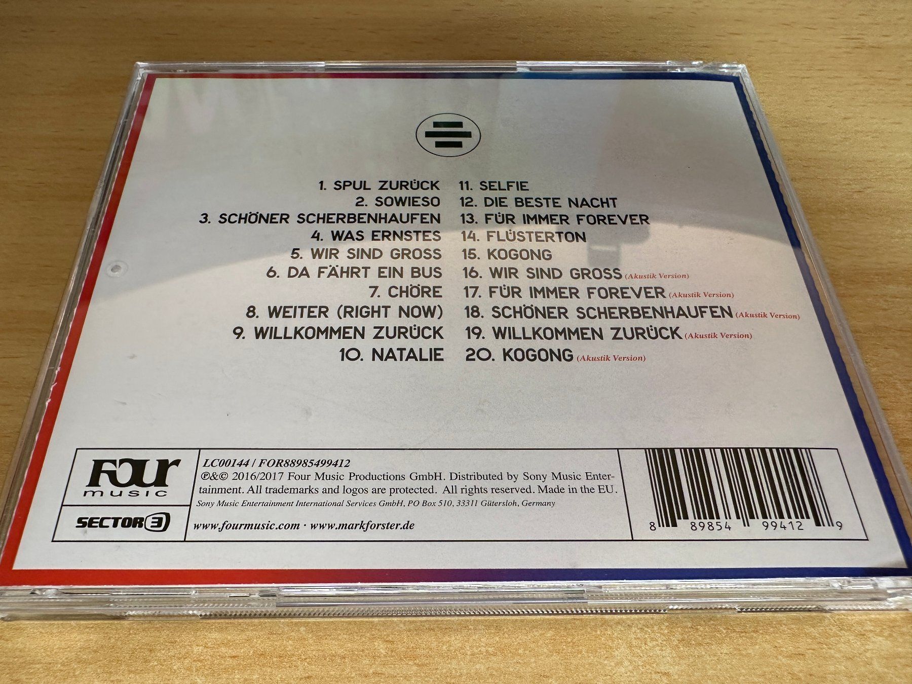 CD: Mark Forster – Tape – Usato da Rikon im Tösstal venduto da Alpenmutz 1