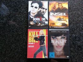 4 Action DVDs: Insel, Salt, Kill Bill 2, Born 2 Die