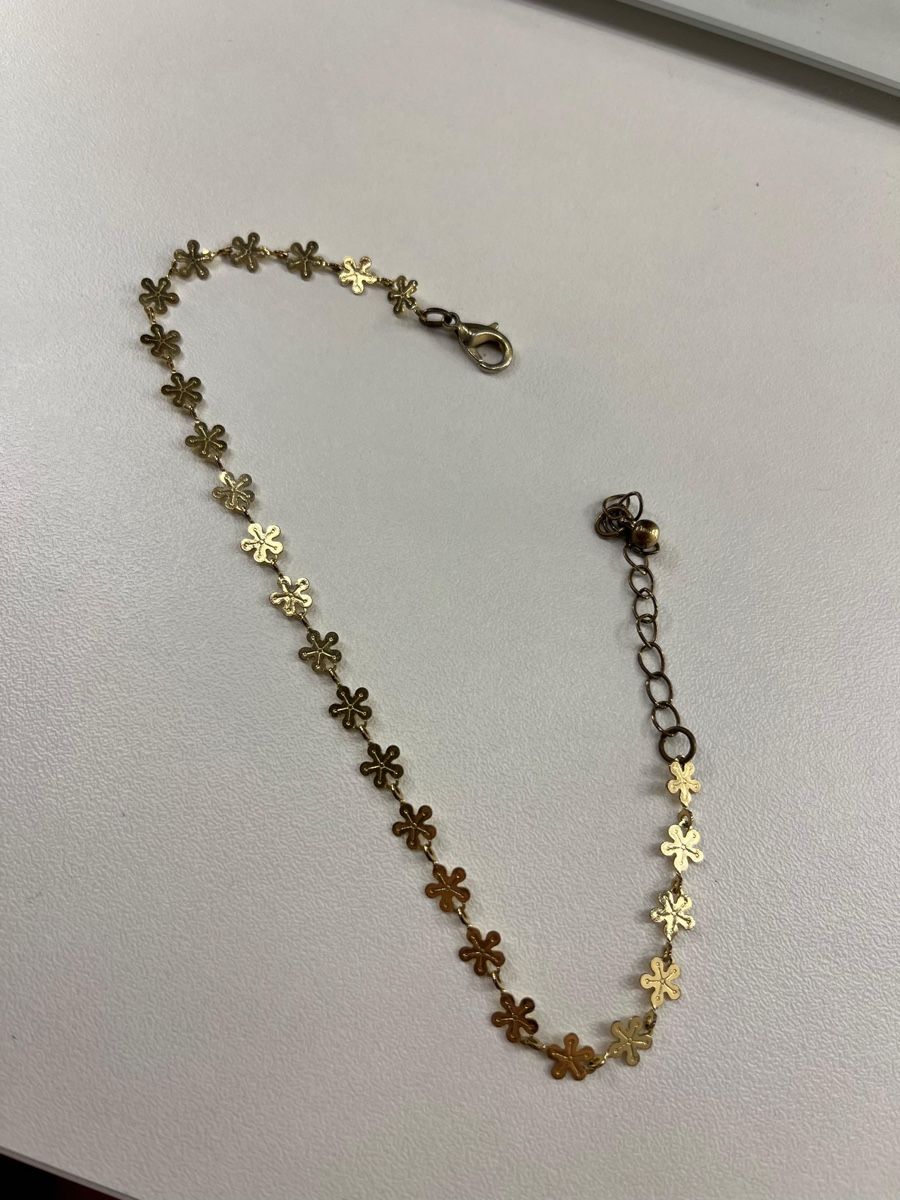 Bracciali & Braccialetti: Gold Flower Anklet, Delicate & Stylish for Spring / Summer – Nuovo (secondo la descrizione) da Zürich venduto da Isabella123 2